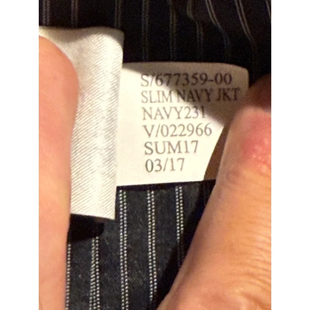 Banana Republic Slim Fit Navy Jacket Marzotto Wool Silk Blazer 42R S/677359-00